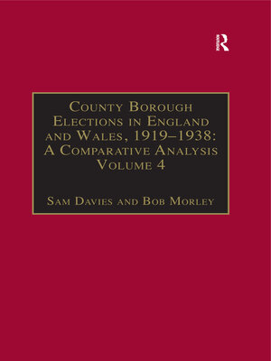cover image of County Borough Elections in England and Wales, 1919–1938